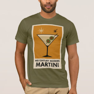 Poster Style Mid Century Modern Martini T-Shirt