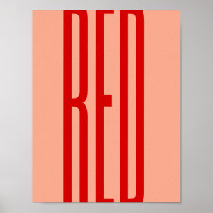Poster Style minimaliste rouge texte design art moderne