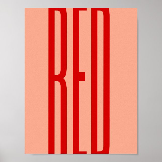 Poster Style minimaliste rouge texte design art moderne (Devant)