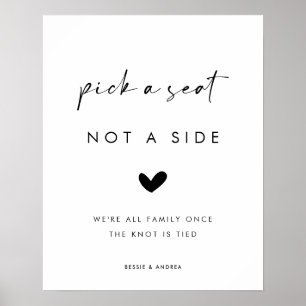 Poster Style moderne Choisir un siège pas un côté Siège o