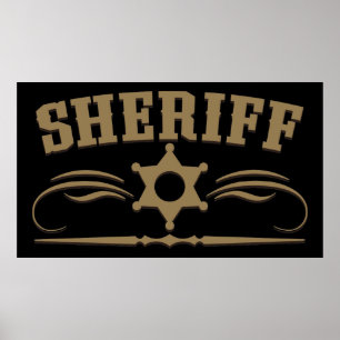 Poster Style occidental shérif