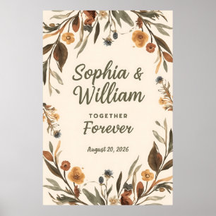 Poster [Style] Panneau de Bienvenue Mariage [Fleur/Thème