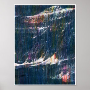 Poster Style Peter Max Glacier National Park Montana