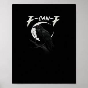 Poster Style Rétro Classique de Corbeau Drôle