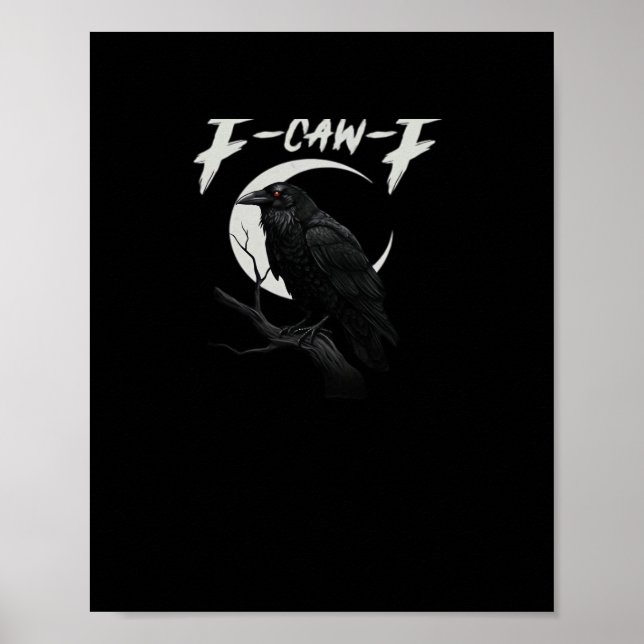 Poster Style Rétro Classique de Corbeau Drôle (Devant)