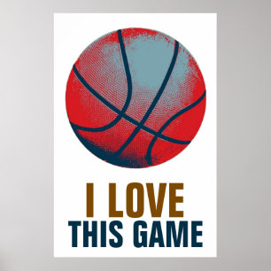 Poster Style Rétro Pop Art Basketball Motivation