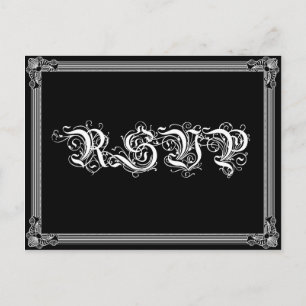 Poster Style rose et noir do-it-yourself carte pos