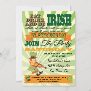 Poster Style St. Patrick's Day Party Invitation
