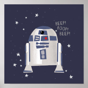 Poster Style Storybook R2-D2 - Beep! Bouge ! Bourcez !