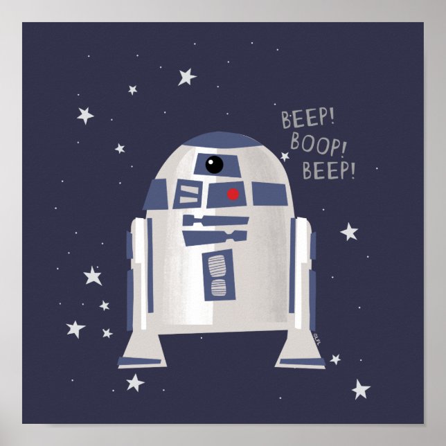 Poster Style Storybook R2-D2 - Beep! Bouge ! Bourcez ! (Devant)
