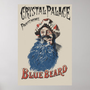 Poster Style victorien Barbe bleue et