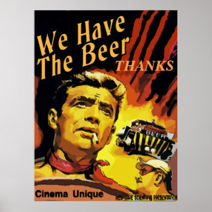 Poster Style vintage Fake Cinema, modifier le texte