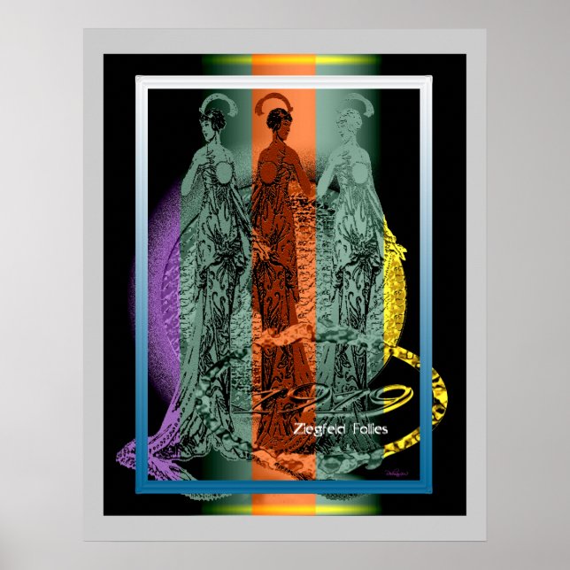 Poster Style vintage, folies de 1919 (Devant)