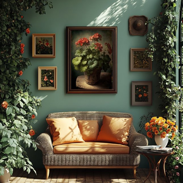 Poster Style vintage Geranium Art - Téléchargeable (Créateur téléchargé)