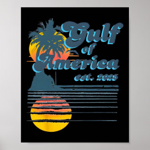 Poster Style vintage Golfe D'Usa Amérique Plage Amateurs