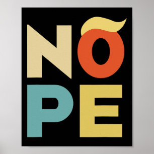 Poster Style Vintage gras drôle Anti-trump