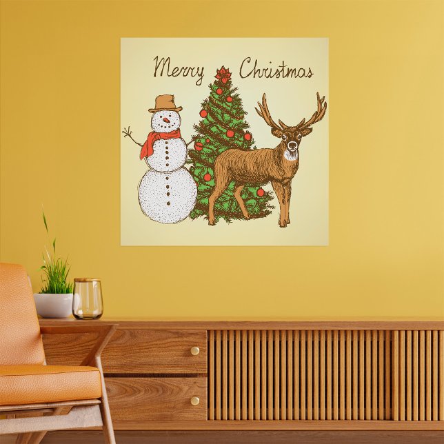 Poster Style vintage Joyeux Noël (Créateur téléchargé)