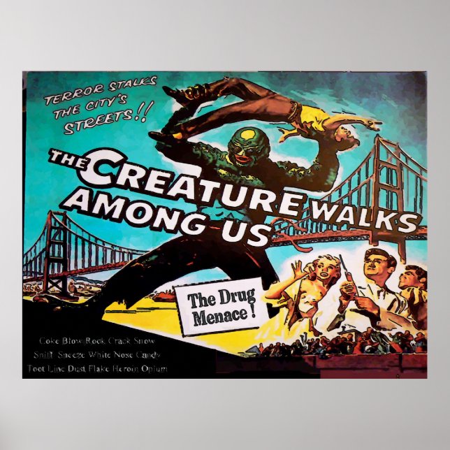 Poster Style vintage, Menace, Faux Cinéma (Devant)