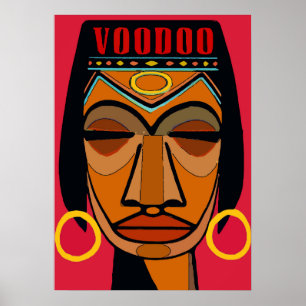 Poster Style Voodoo Face Matisse