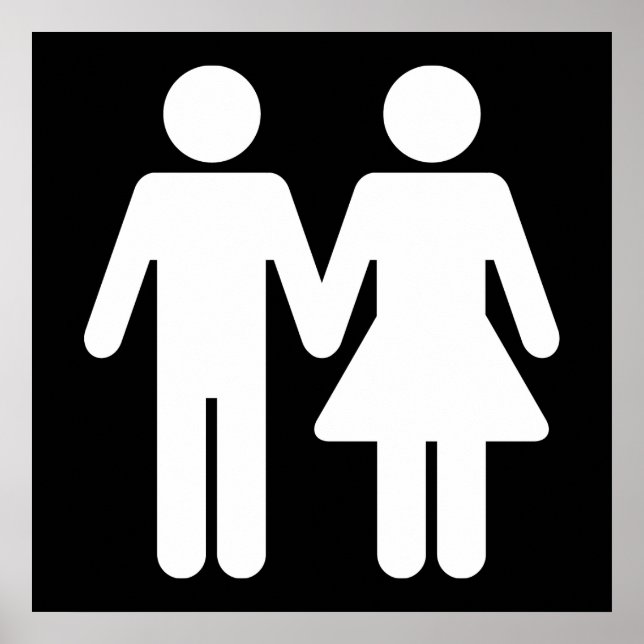 Poster Style WC couple (Devant)