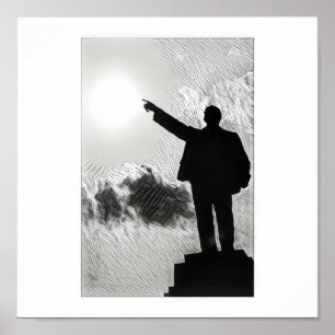 Poster Stylisé Lenin Pointing the Way