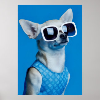 Poster Stylish Chihuahua in Sunglasses