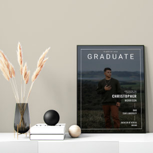Poster Stylish Magazine Couverture photo Diplômé