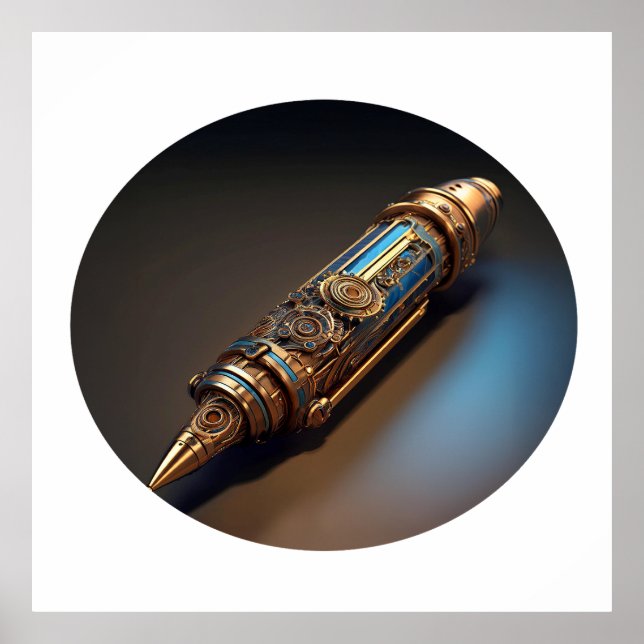 Poster Stylo Ballpoint Steampunk (Devant)