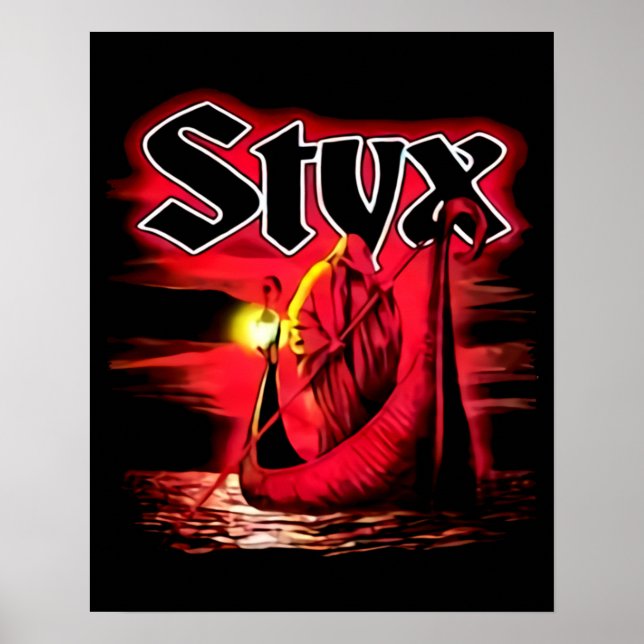 Poster Styx Band Retro Aesthetic Fan Art Design (Devant)