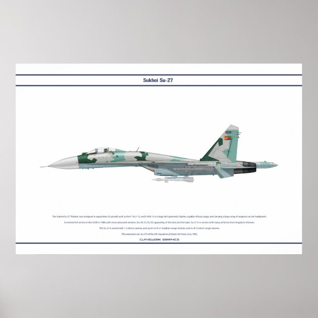 Poster Su-27 Érythrée 1 (Devant)