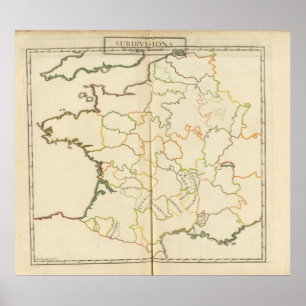 Poster Subdivision de la France