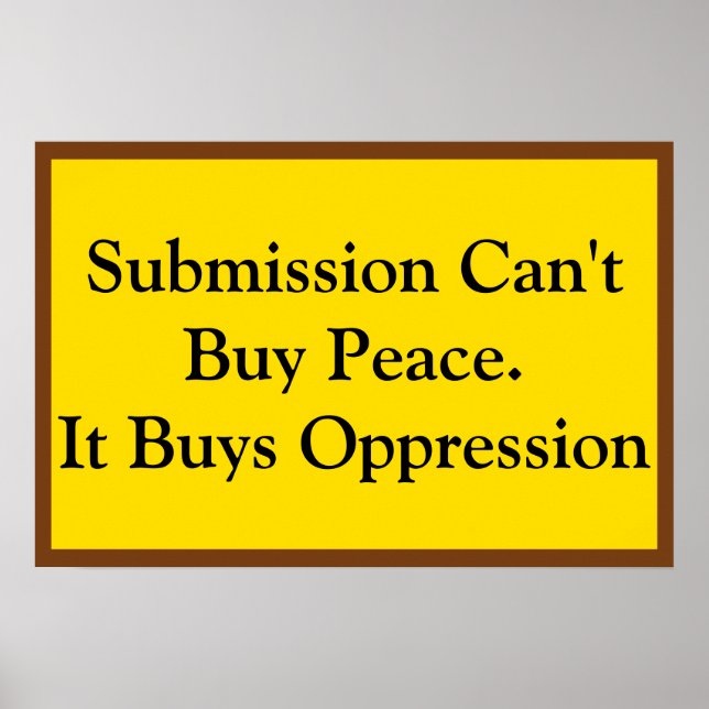 Poster Submission Can't Buy Peace (Devant)