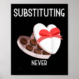Poster Substitute School Teacher Valentine S Day Gift For