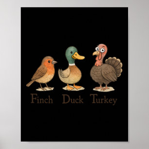 Poster Subtil Bird Anti Trump Shirt Retro Bird Finch Duck