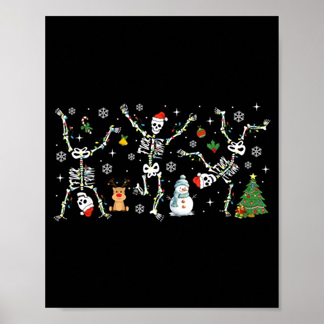 Poster Subtle Anti Trump Hidden Message Dancing Skeleton  (Devant)