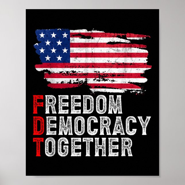 Poster Subtle Political Freedom Democracy Together Americ (Devant)