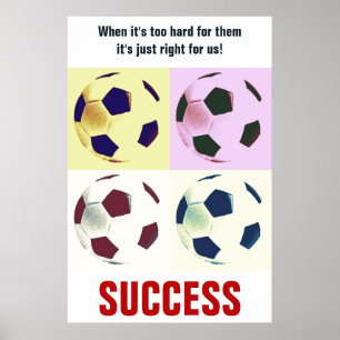 Poster Succès Football Football Motivation Inspiration