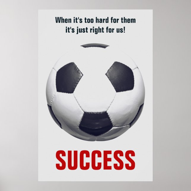 Poster Succès Football Football Motivation Inspiration (Devant)