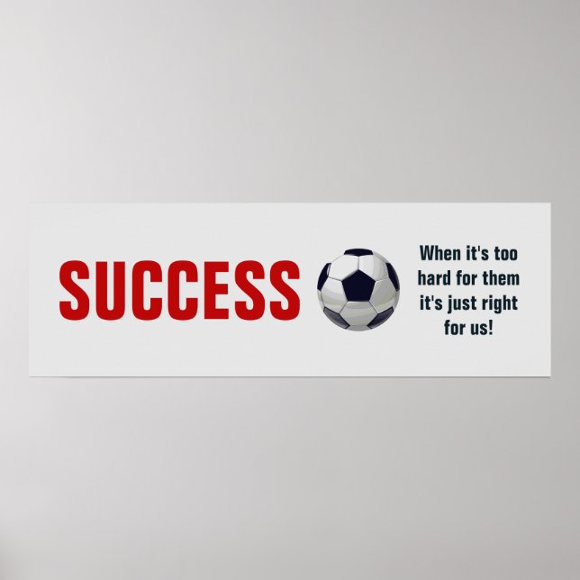 Poster Succès Football Football Motivation Inspiration (Devant)
