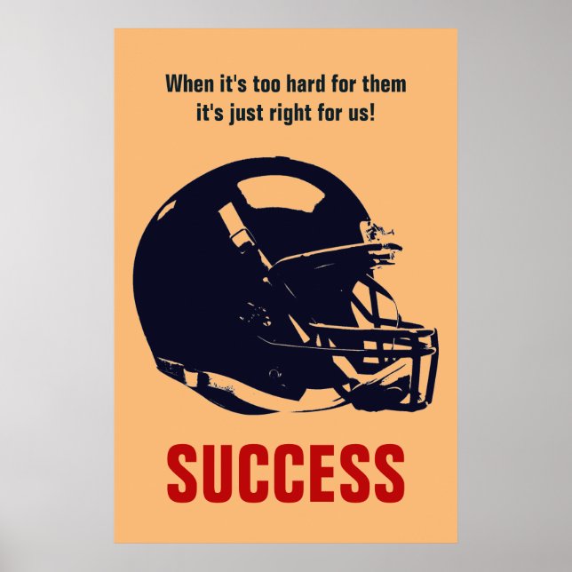 Poster Succès Football Motivationnel Inspirationnel PopAr (Devant)