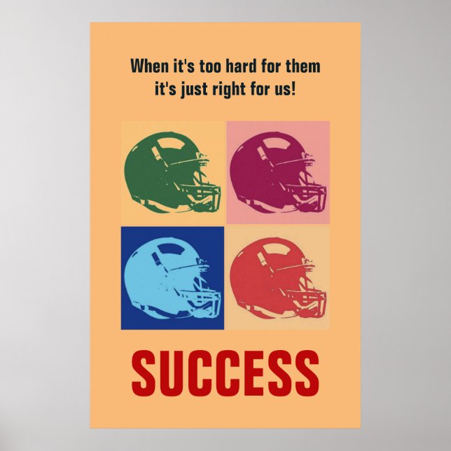 Poster Succès Football Motivationnel Inspirationnel PopAr (Devant)