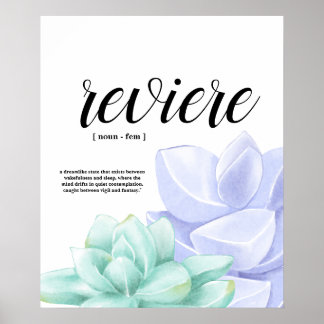 Poster Succulent Aquarelle - Minimaliste