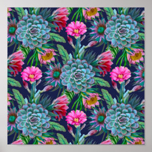 Poster Succulent jardin tropical