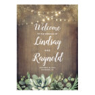 Succulents Mariage campagnard rustique Accueil