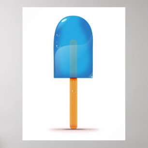 Poster Sucette glacée bleue