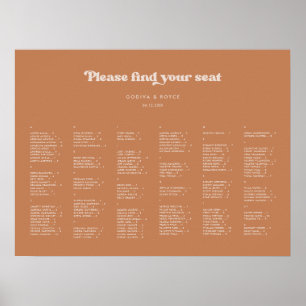 Poster Sucre Brown élégant Organigramme alphabétique