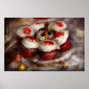 Poster Sucré - Cupcake - Cupcake de velours rouge
