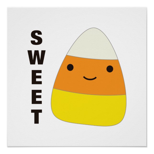 Poster Sucré mignon bonbon maïs (Devant)