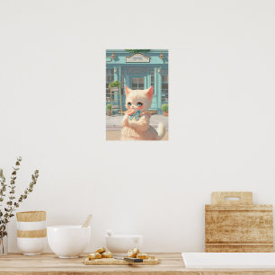 Poster Sucrerie Magique de la Sucette: Bao Bao bébé chat