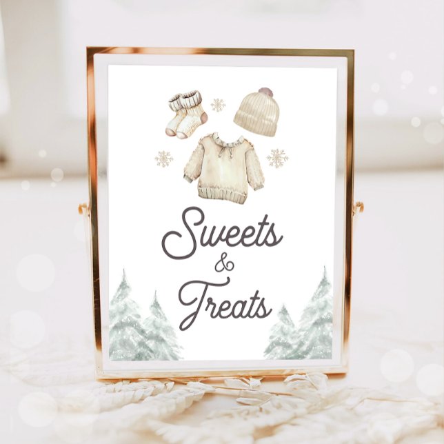 Poster Sucreries et friandises Bébé d'hiver Il fait froid (Créateur téléchargé)